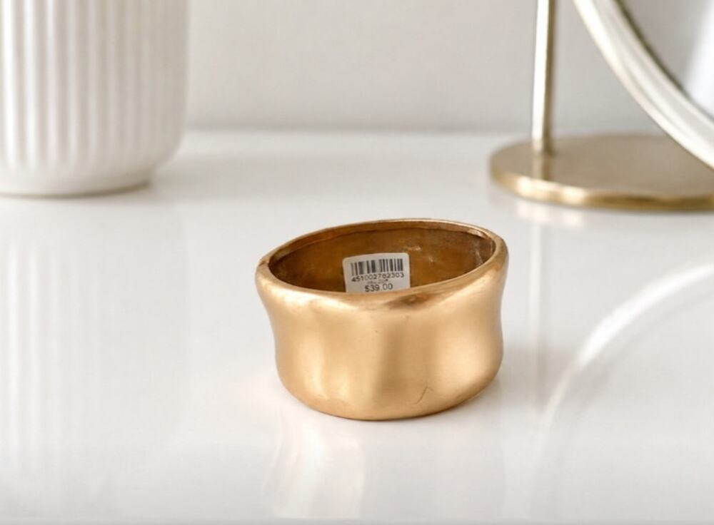 Chicos Gold Thick Hinge Cuff Bracelet New